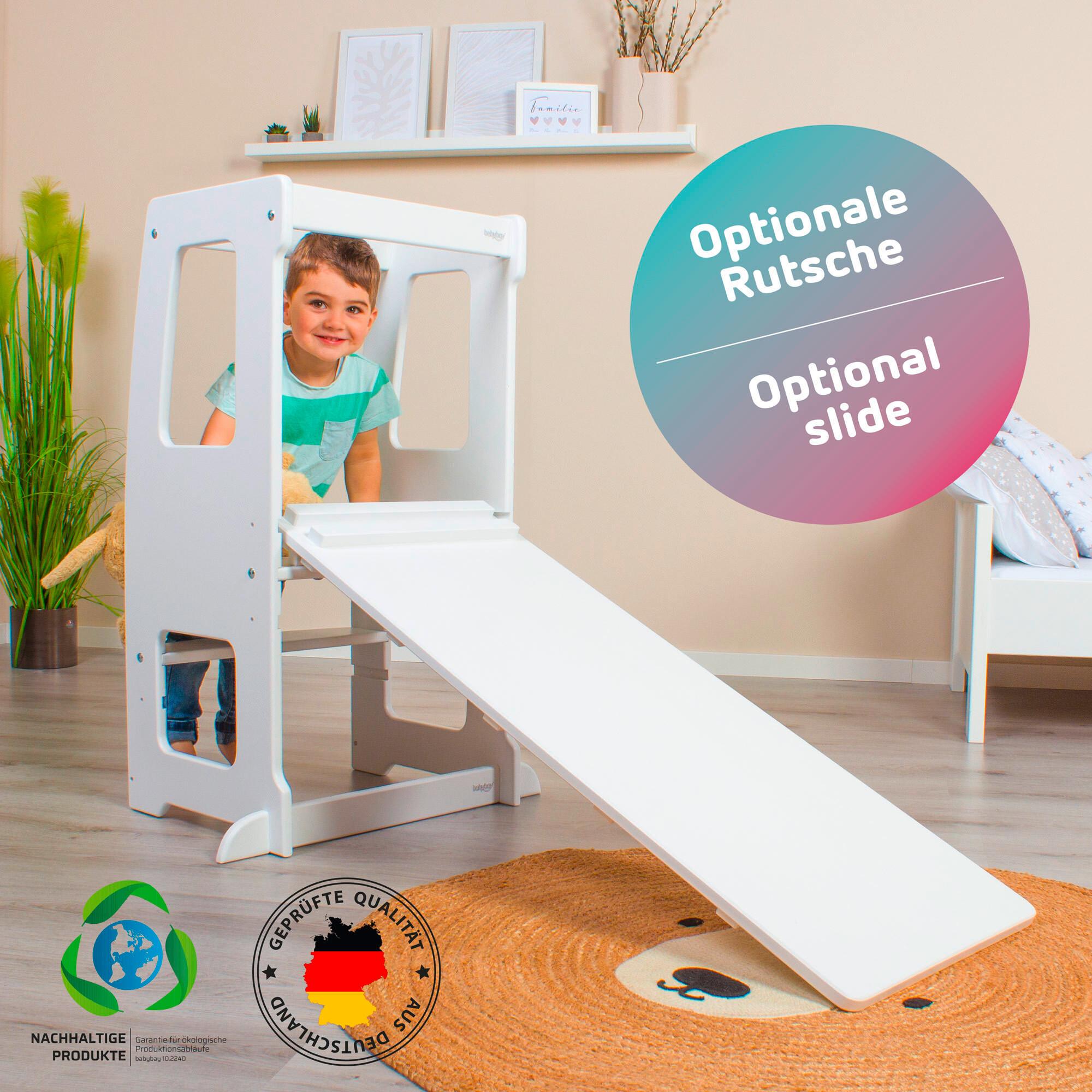 WIEŻA EDUKACYJNA LITTLEFOOT - beżowy, Basics, drewno (42,5/62,2/92cm) - Tobi