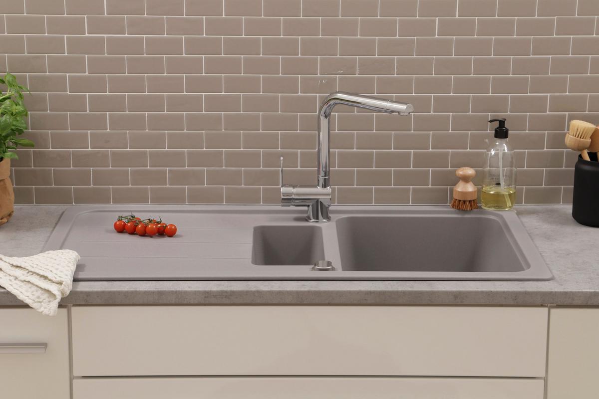 Pomivalno Korito Austin, 100x50cm - siva, Design, kamen (100/20/50cm) - Respekta