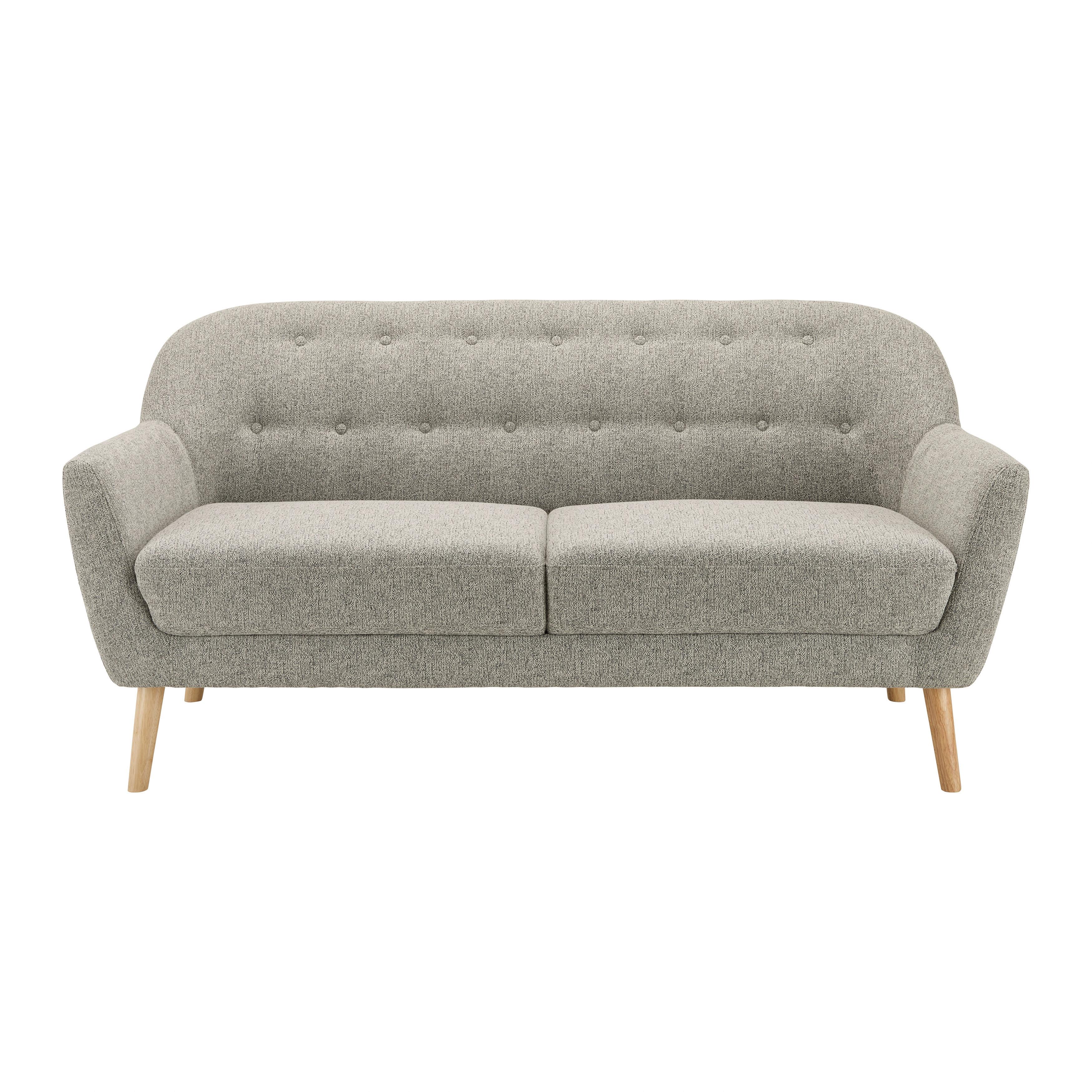 Sofa Lory Beige Webstoff - Beige/Naturfarben, MODERN, Holz/Textil (170/78/86cm) - Bessagi Home