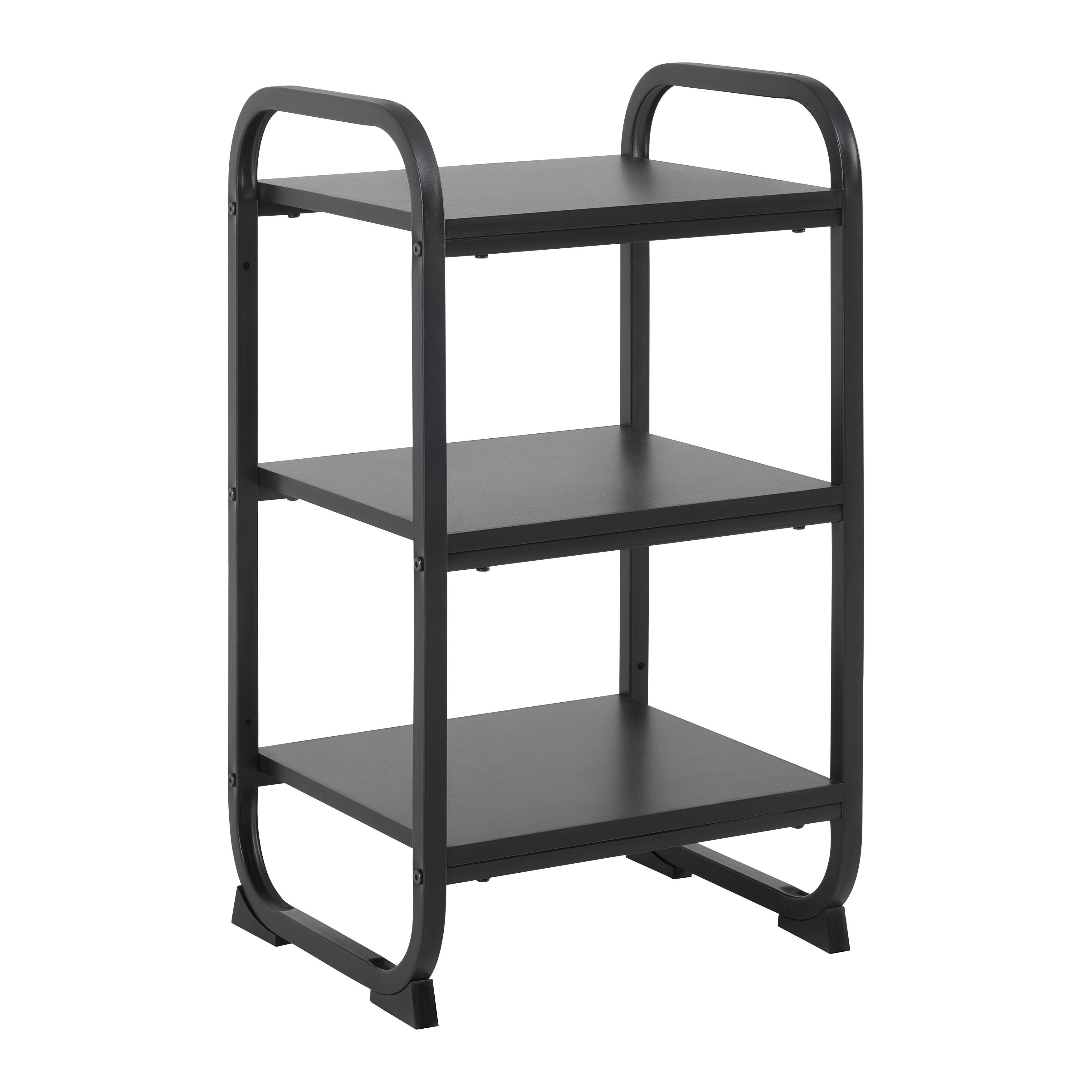 HYLLA BEND -SB- -EXKLUSIV- - svart, Modern, metall/trämaterial (36/70/40cm) - Mömax