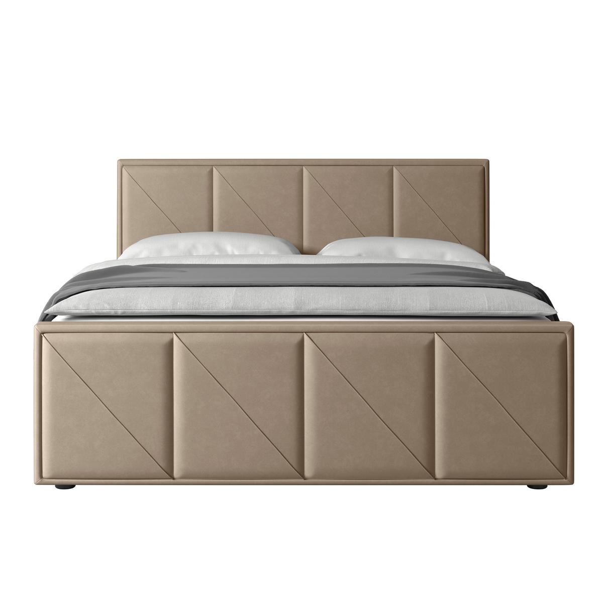 Boxspringbett Oslo ca. 180x200 cm Beige - Beige, MODERN, Holz/Kunststoff (180/200cm) - MID.YOU