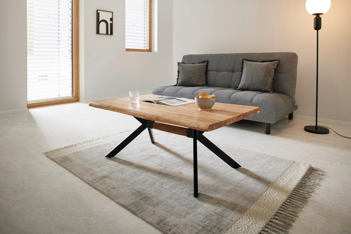 Schlafsofa Camilla Hellgrau Webstoff - Dunkelbraun/Hellgrau, MODERN, Holz/Textil (186/90/106cm) - Bessagi Home