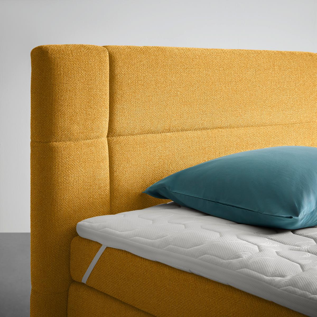 Boxspringbett Palace Bersteinfarben ca. 180x200cm - Bernsteinfarben, KONVENTIONELL, Kunststoff/Textil (180/200cm) - Premium Living