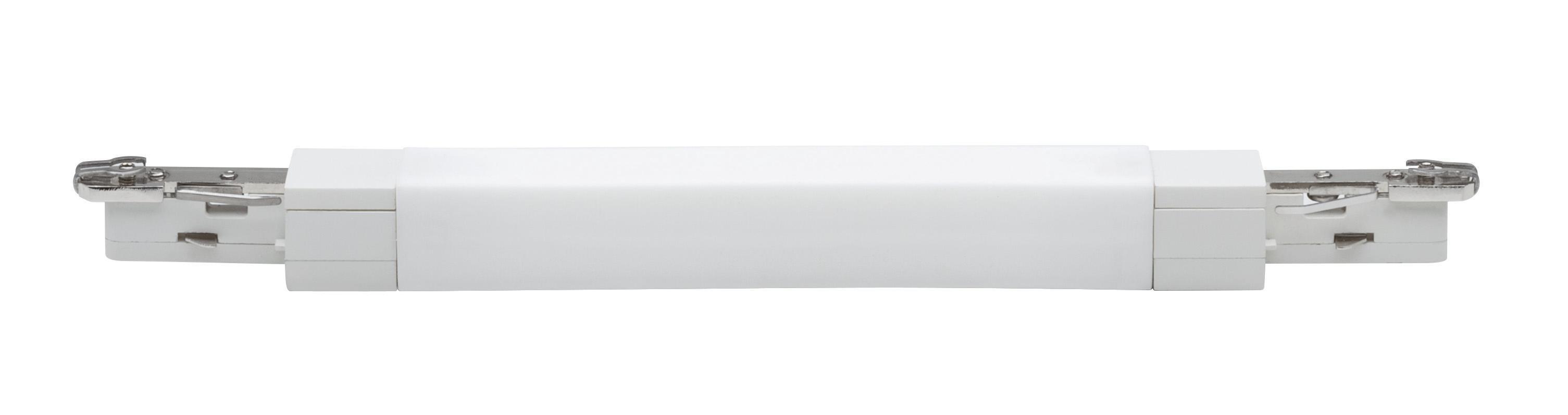 Schienensystem-Verbinder Flex II in Weiß/Chromfarben - Chromfarben/Weiß, Design, Kunststoff/Metall (22,7/1,8/1,8cm) - Paulmann