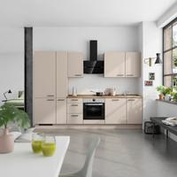 Küchenleerblock Easytouch High o. Geräte Sandfarben - Sandfarben/Eichefarben, MODERN, Holzwerkstoff/Metall (300cm) - Nobilia