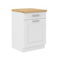 Kuhinjski Donji Element Luisa Us60 - bijela/srebrne boje, Romantično / ladanjski, drvni materijal/metal (60/86/60cm) - Based