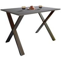 ESSTISCH XONA - Anthrazit/Schwarz, Basics, Holzwerkstoff/Metall (80/50/76cm) - MID.YOU