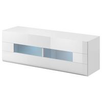 Falivitrin Toledo - fehér/magasfényű fehér, Modern, faalapú anyag (131/45/37cm)