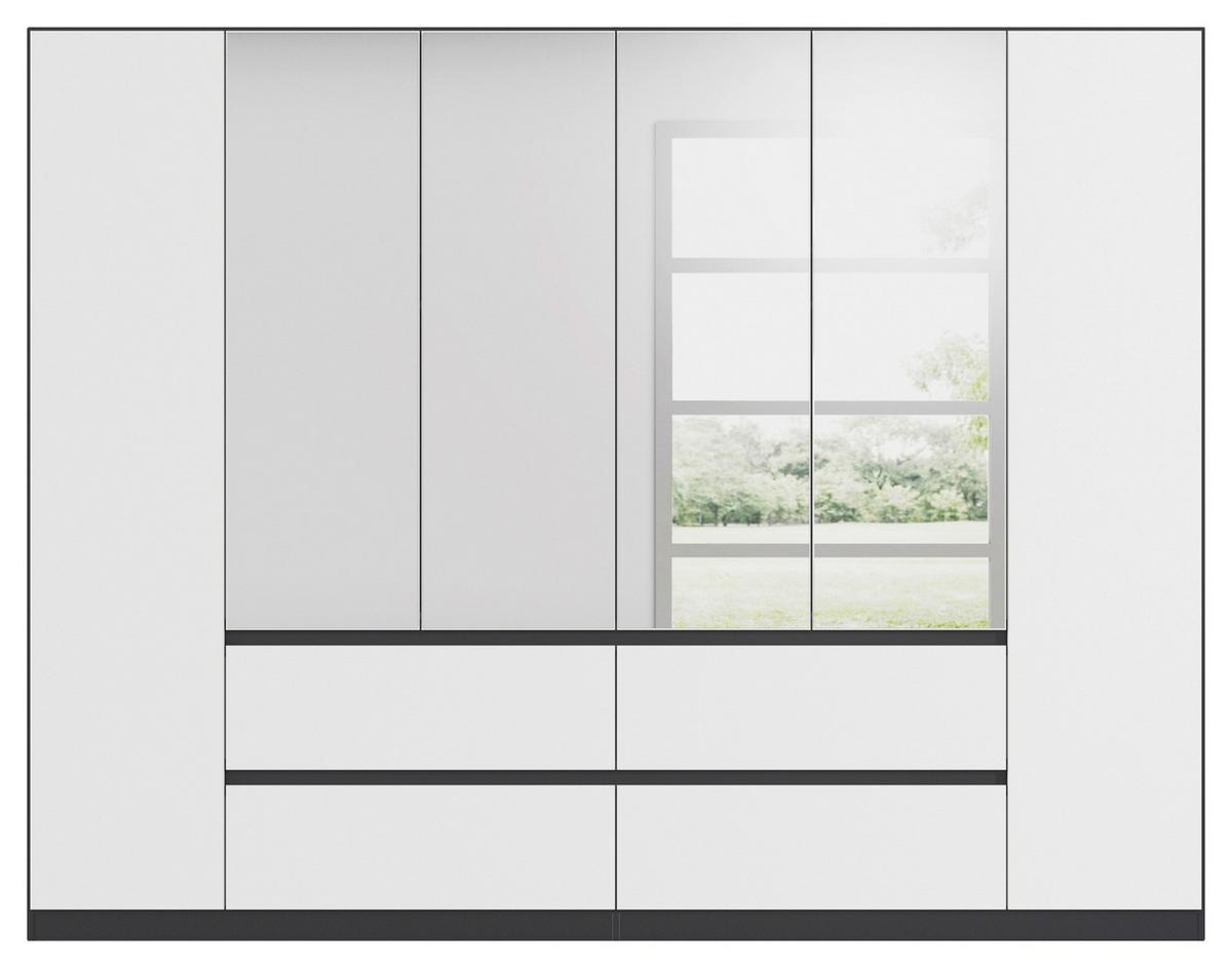 DULAP  USI ROTATIVE MAINZ - argintiu/alb, Basics, material pe bază de lemn (271/210/54cm) - Modern Living