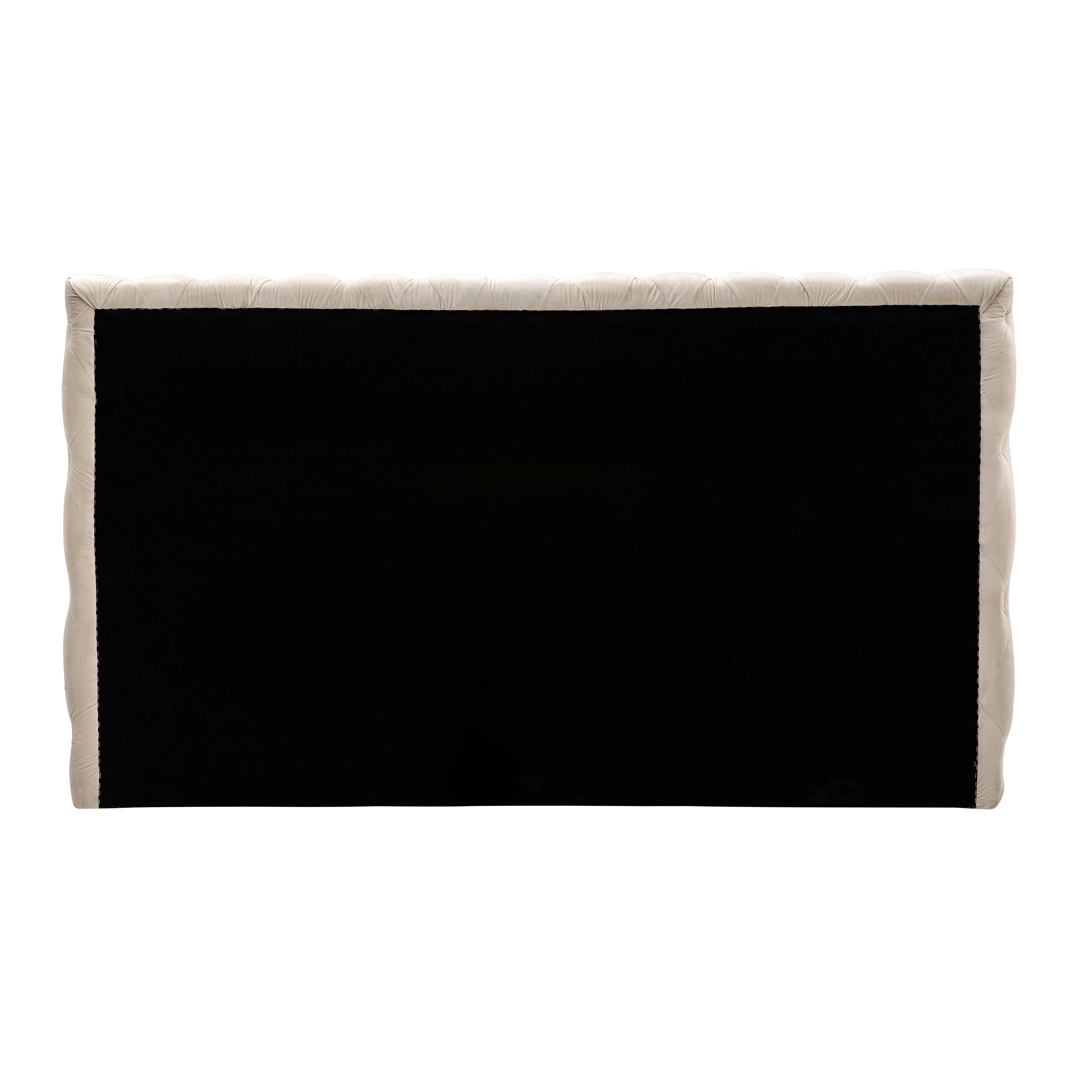 STOPPAD SÄNG KATAR -EXKLUSIV- - beige/svart, Klassisk, textil (200/200cm) - Mömax