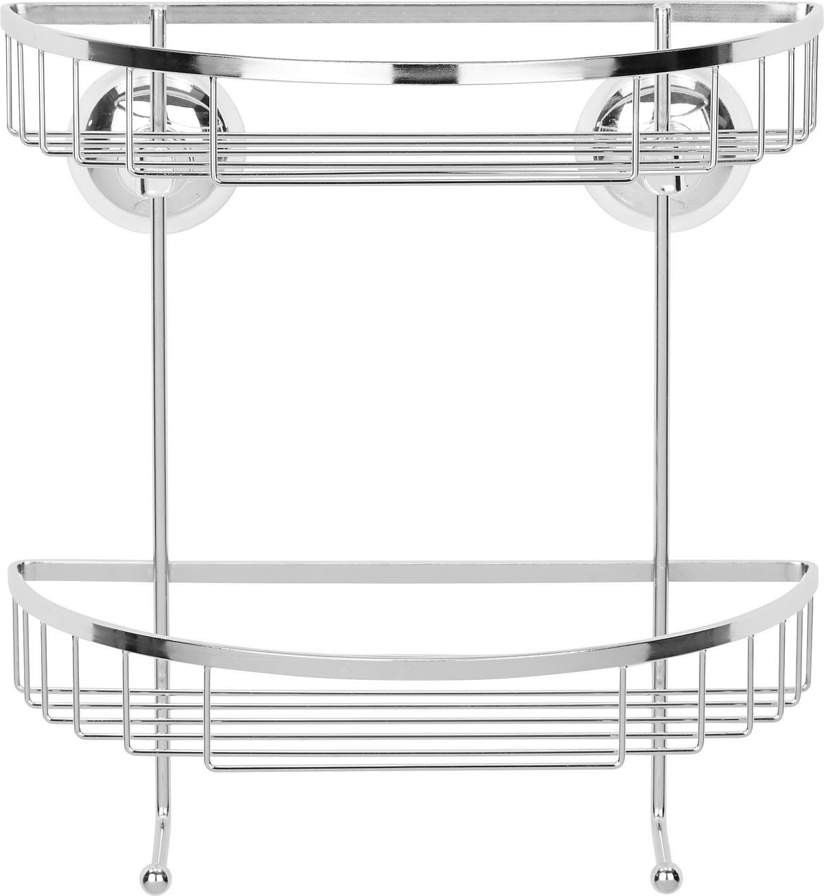 Zuhanypolc Lennox -Sb- - krómszínű, fém (24/25,50/14cm) - Mömax