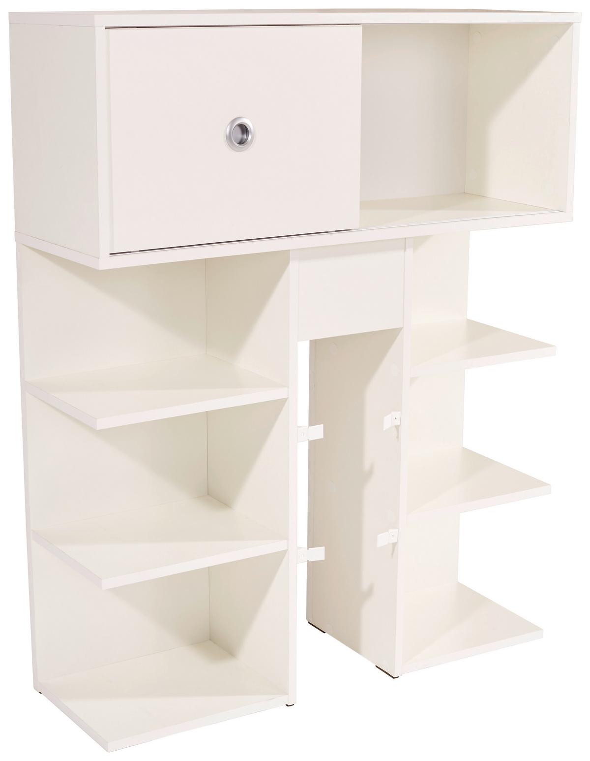 Rješenje Za Odlag. Iznad Krev. Azzurro 90 - bijela/boje hrasta, Konvencionalno, drvni materijal/plastika (95cm) - Based