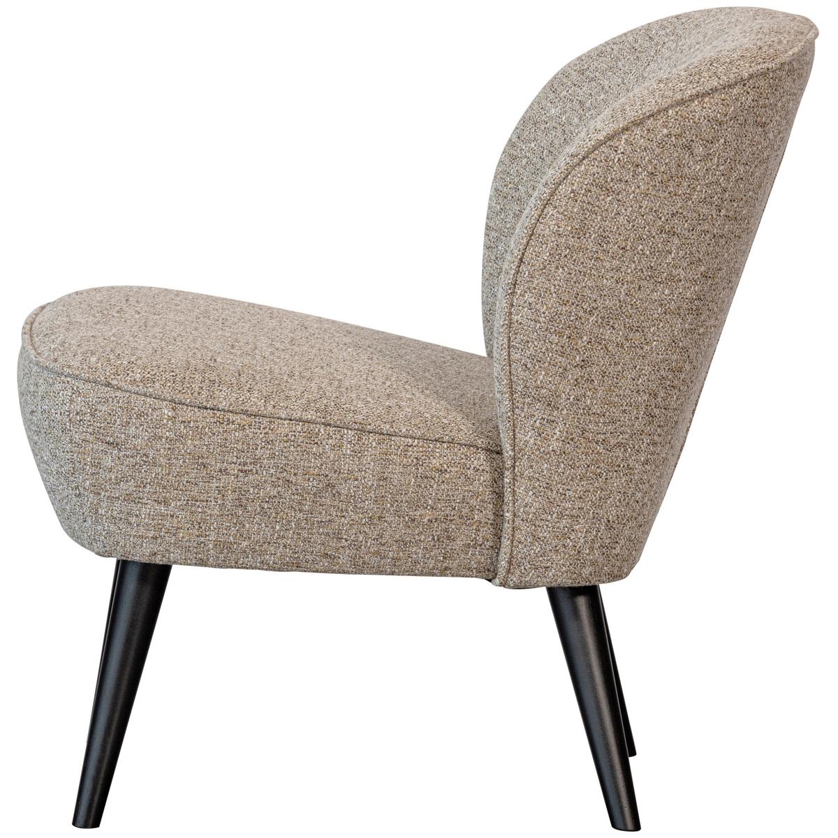 Sessel Sara Naturfarben - Schwarz/Naturfarben, Design, Holz/Textil (59/71/70cm) - Livetastic