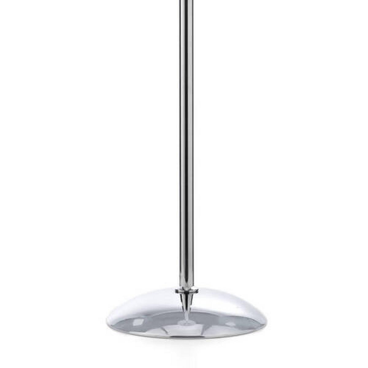 Stehleuchte Richard Bianco Weiß/Chrom max. 22 Watt - Chromfarben/Weiß, KONVENTIONELL, Textil/Metall (35/180cm)