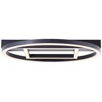 LED-Paneel Maureen Schwarz max. 24 Watt - Schwarz, Design, Kunststoff/Metall (5/37/37cm) - Brilliant
