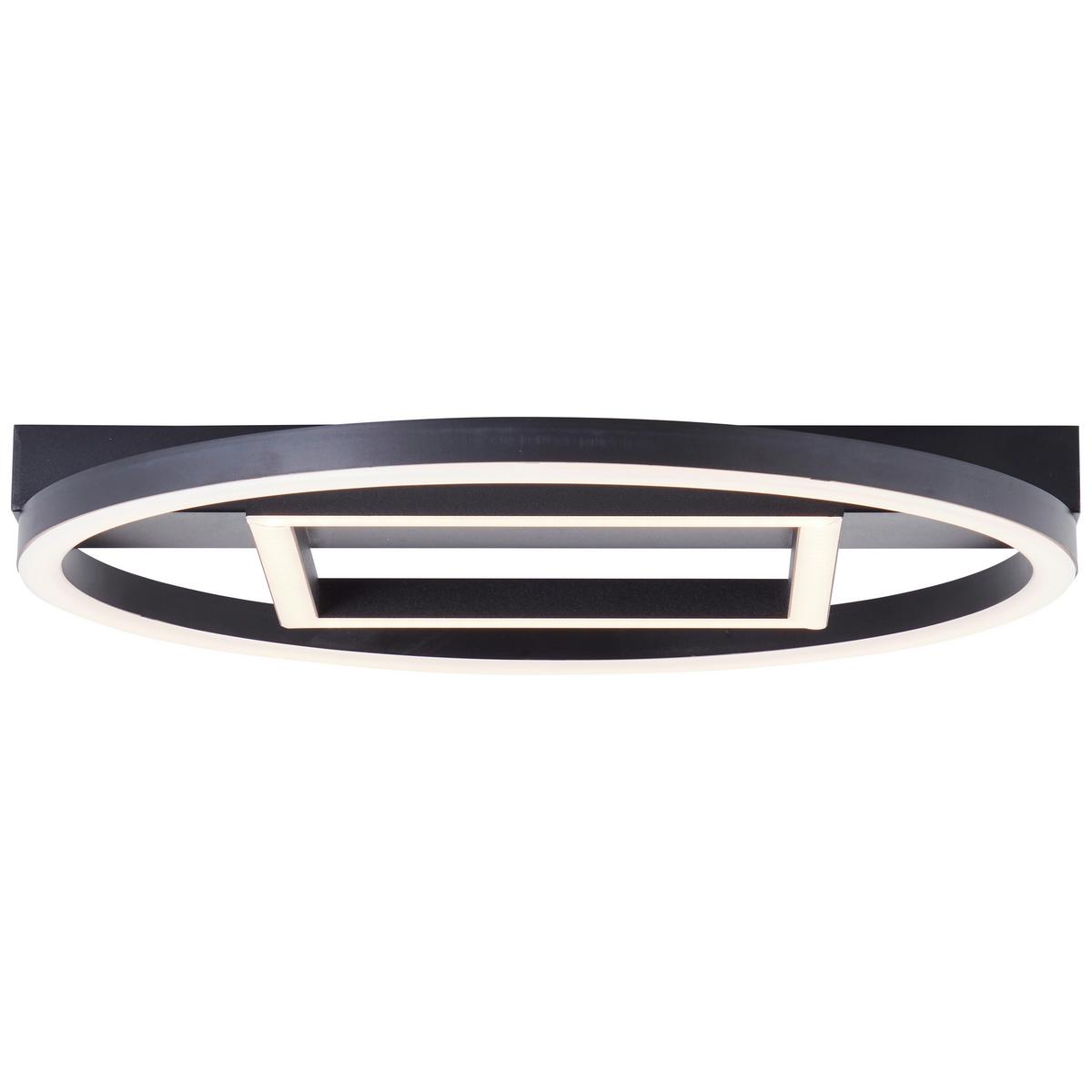 LED-Paneel Maureen Schwarz max. 24 Watt - Schwarz, Design, Kunststoff/Metall (5/37/37cm) - Brilliant