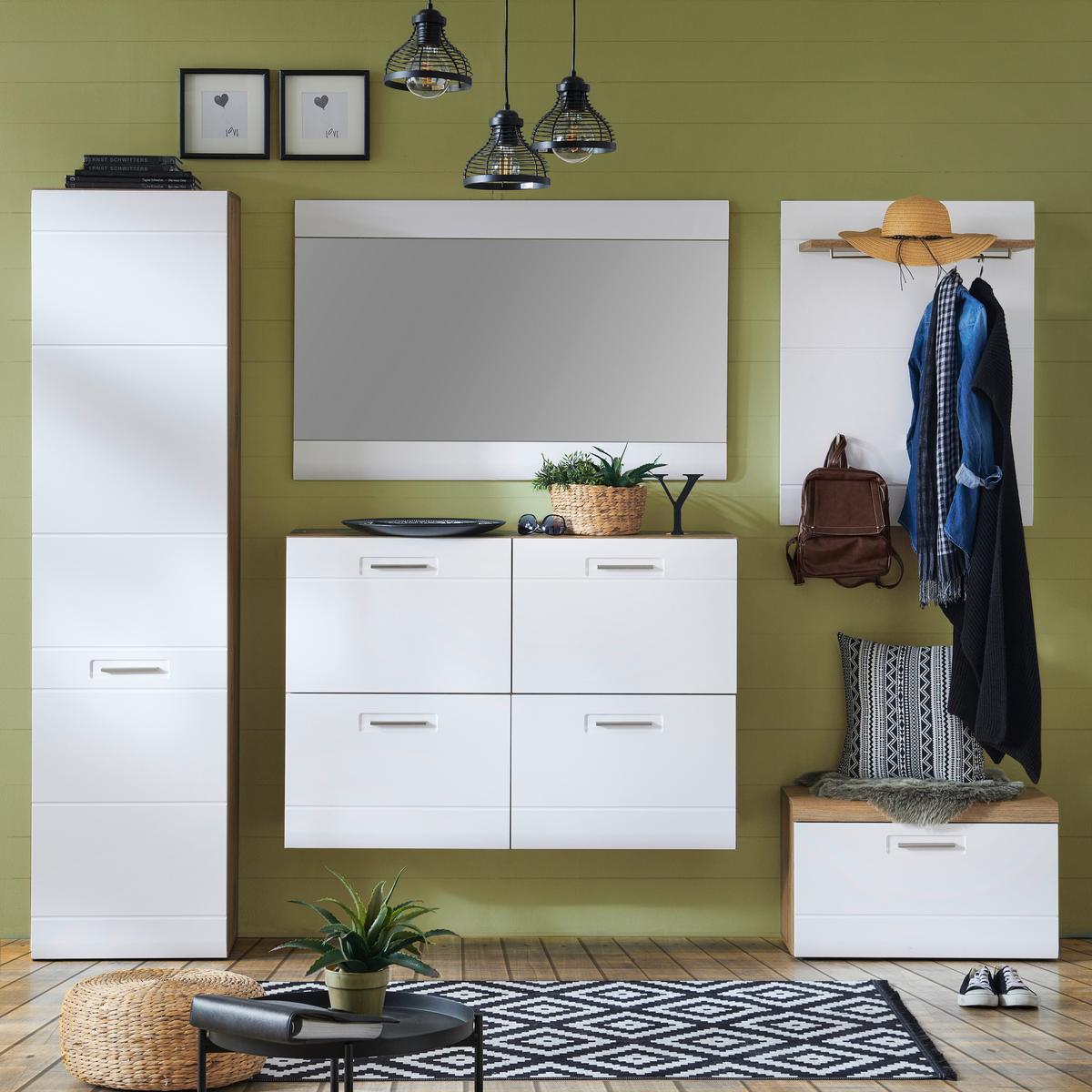 Garderobna Klop Auris, Bela, Hrast - barve hrasta/bela, Moderno (70/42/37,1cm) - Mömax