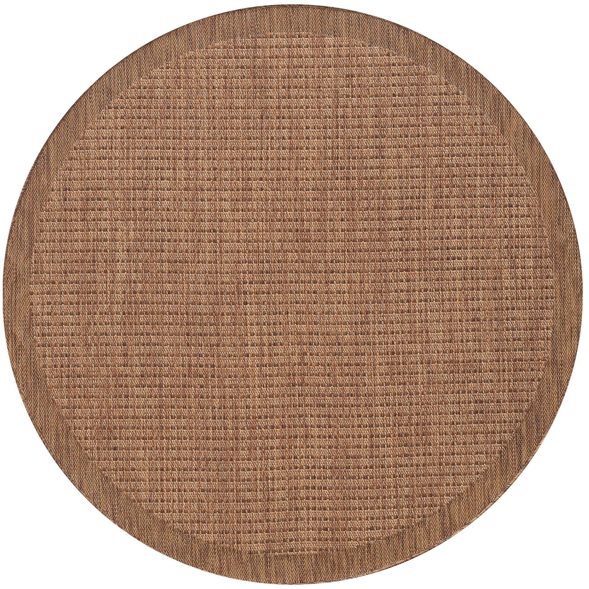 Outdoorteppich Giza Braun Ø ca. 120cm - Braun, Basics, Textil (120cm) - Novel