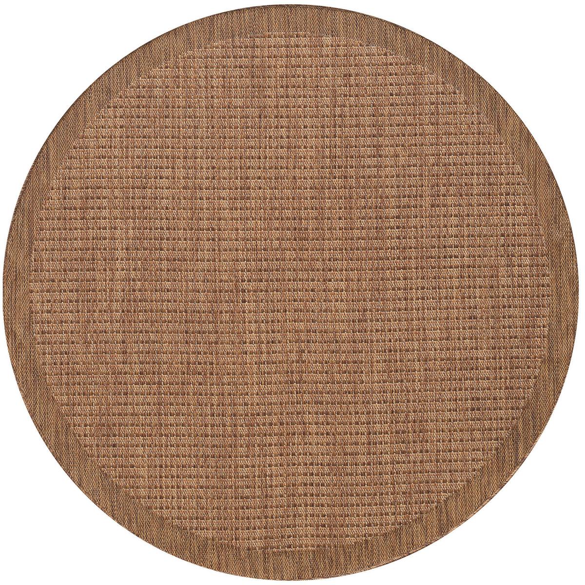 Outdoorteppich Giza Braun Ø ca. 120cm - Braun, Basics, Textil (120cm) - Novel