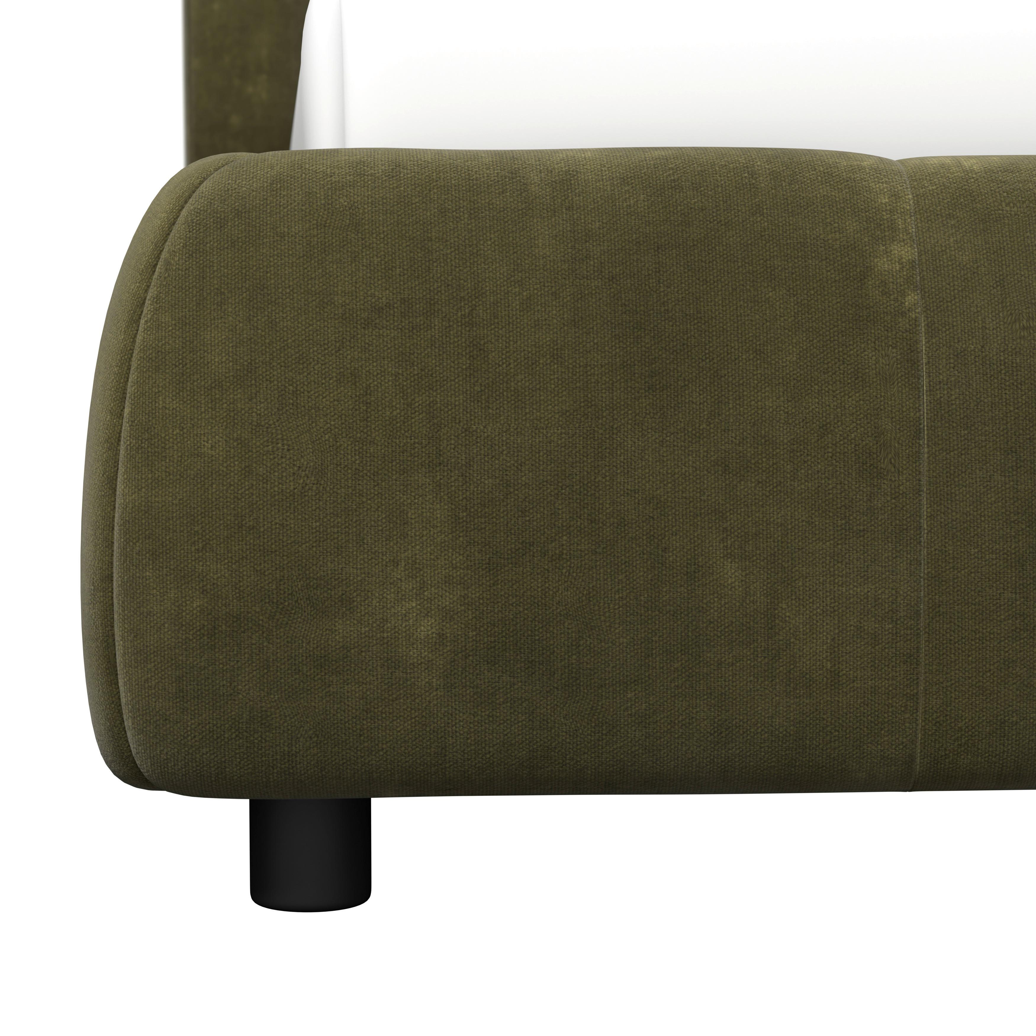 STOPPAD SÄNG ANTON - svart/mörkgrön, Modern, metall/trä (180/200cm) - Bessagi Home