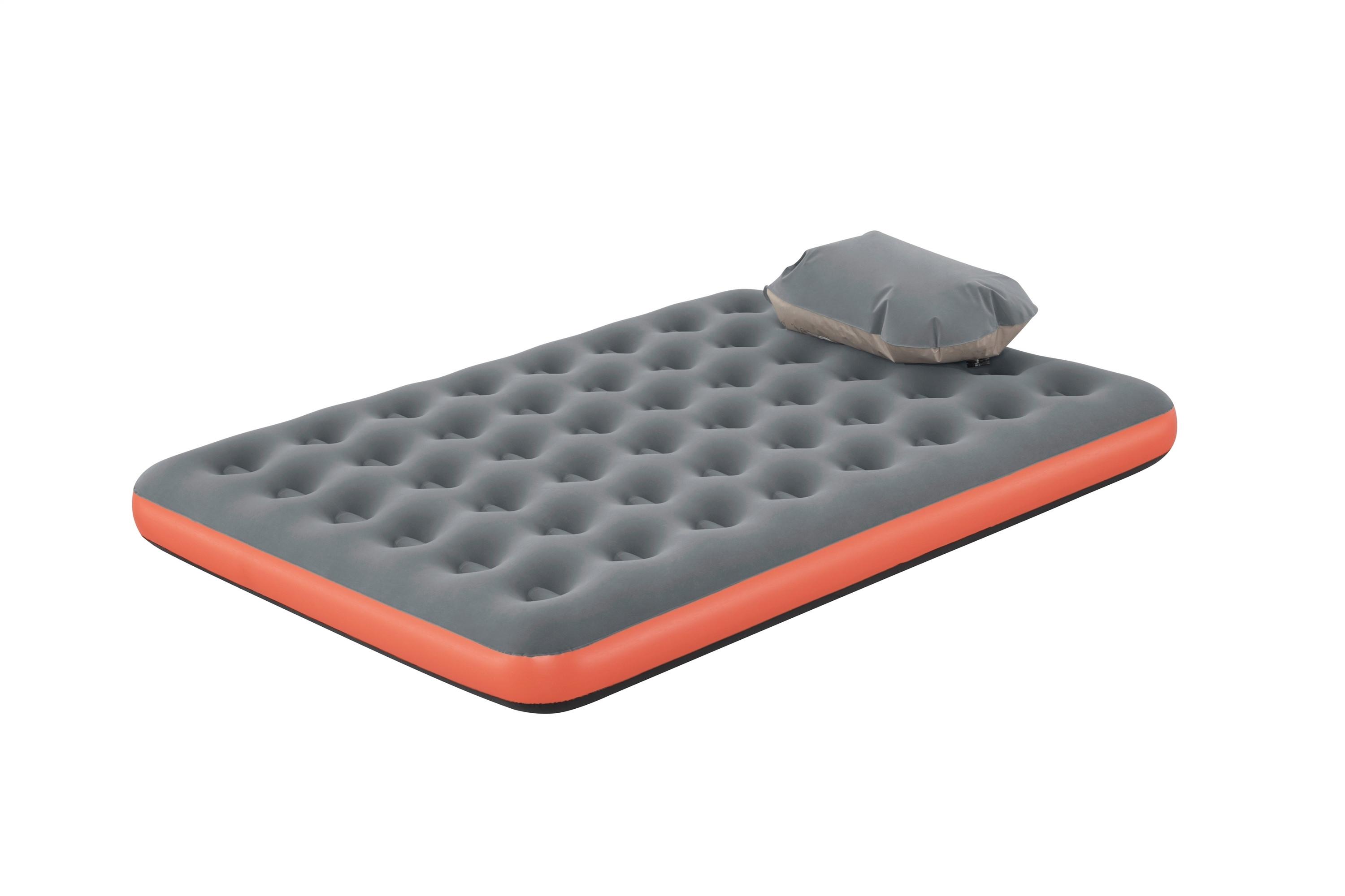 ŁÓŻKO DMUCHANE 67703 - szary/pomarańczowy, Basics (203/152/22cm) - Bestway