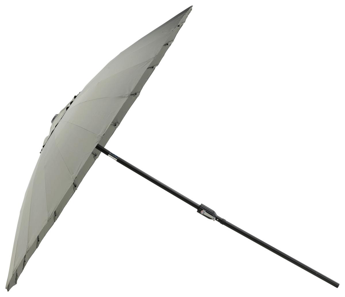 Sonnenschirm Palmetto ca. 270x270 Grau - Grau, KONVENTIONELL (270/270cm) - Gardenson