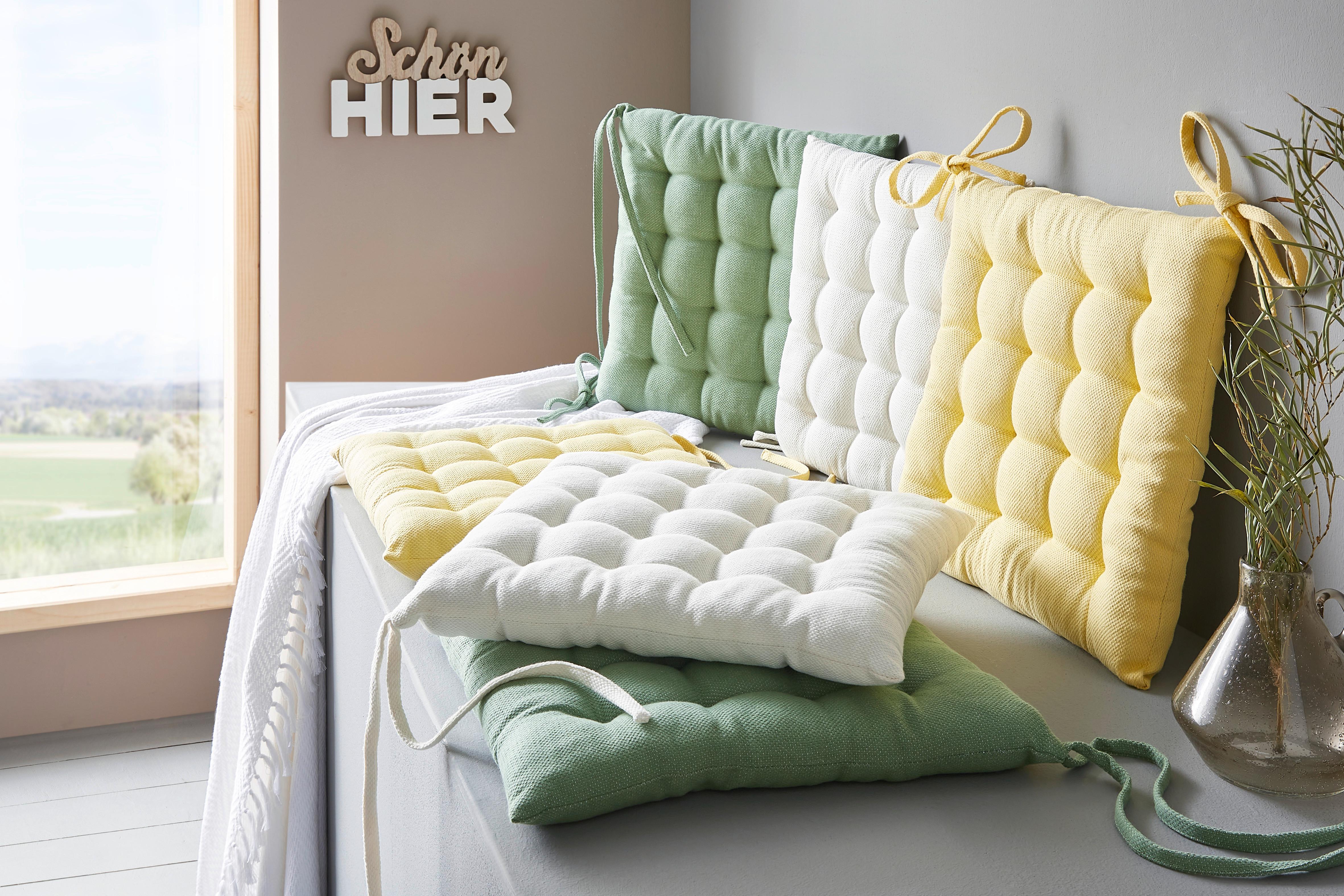 Sedežna Blazina Chris - bela, Moderno, tekstil (40/40cm) - Premium Living