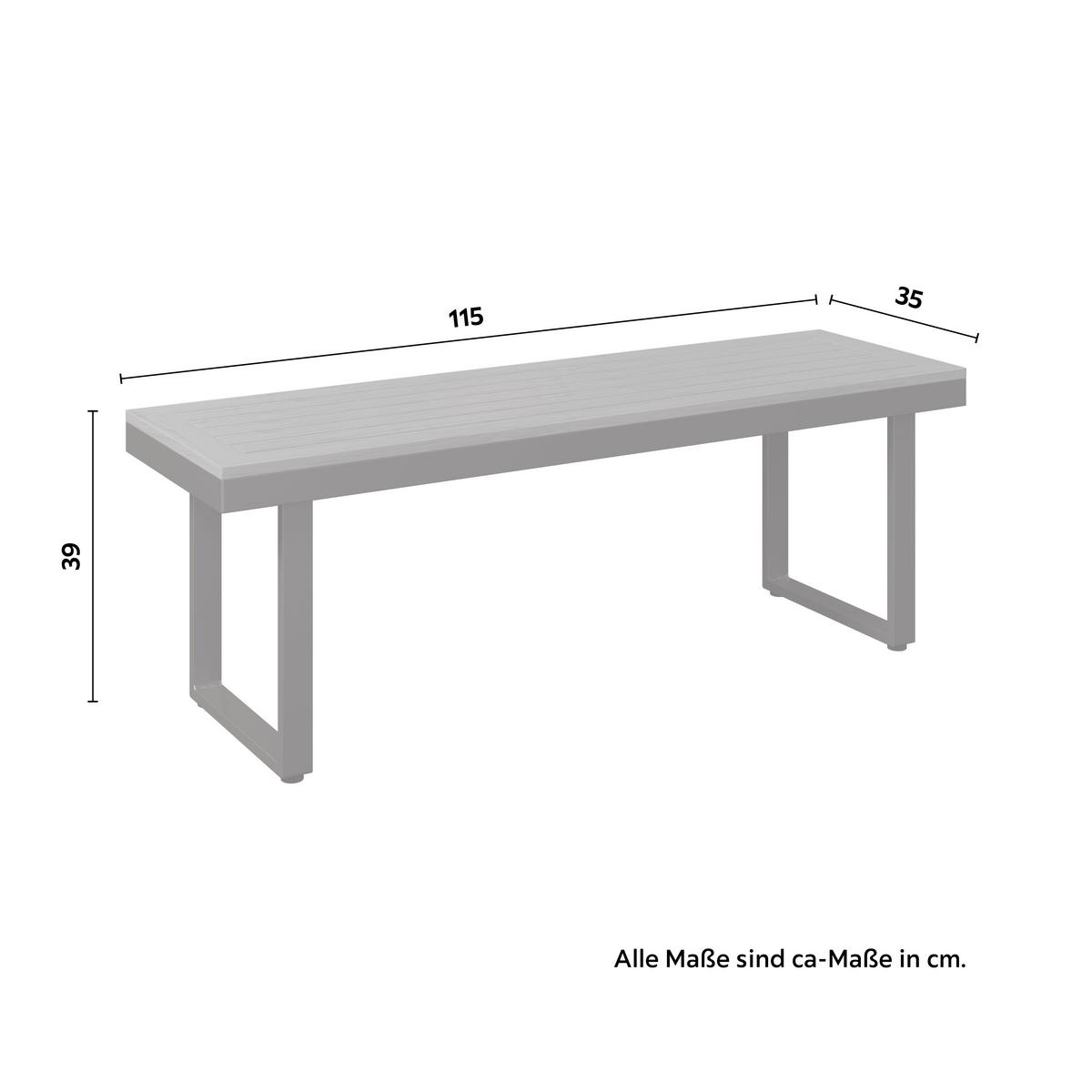 Kerti Garnitúra Hottie - natúr színű/sötétszürke, Modern, műanyag/textil (115/70/66cm) - Mömax