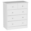 Kommode Pure ca. 60x70x35 cm Weiß - Alufarben/Weiß, KONVENTIONELL, Holzwerkstoff/Metall (60/70/35cm) - MID.YOU