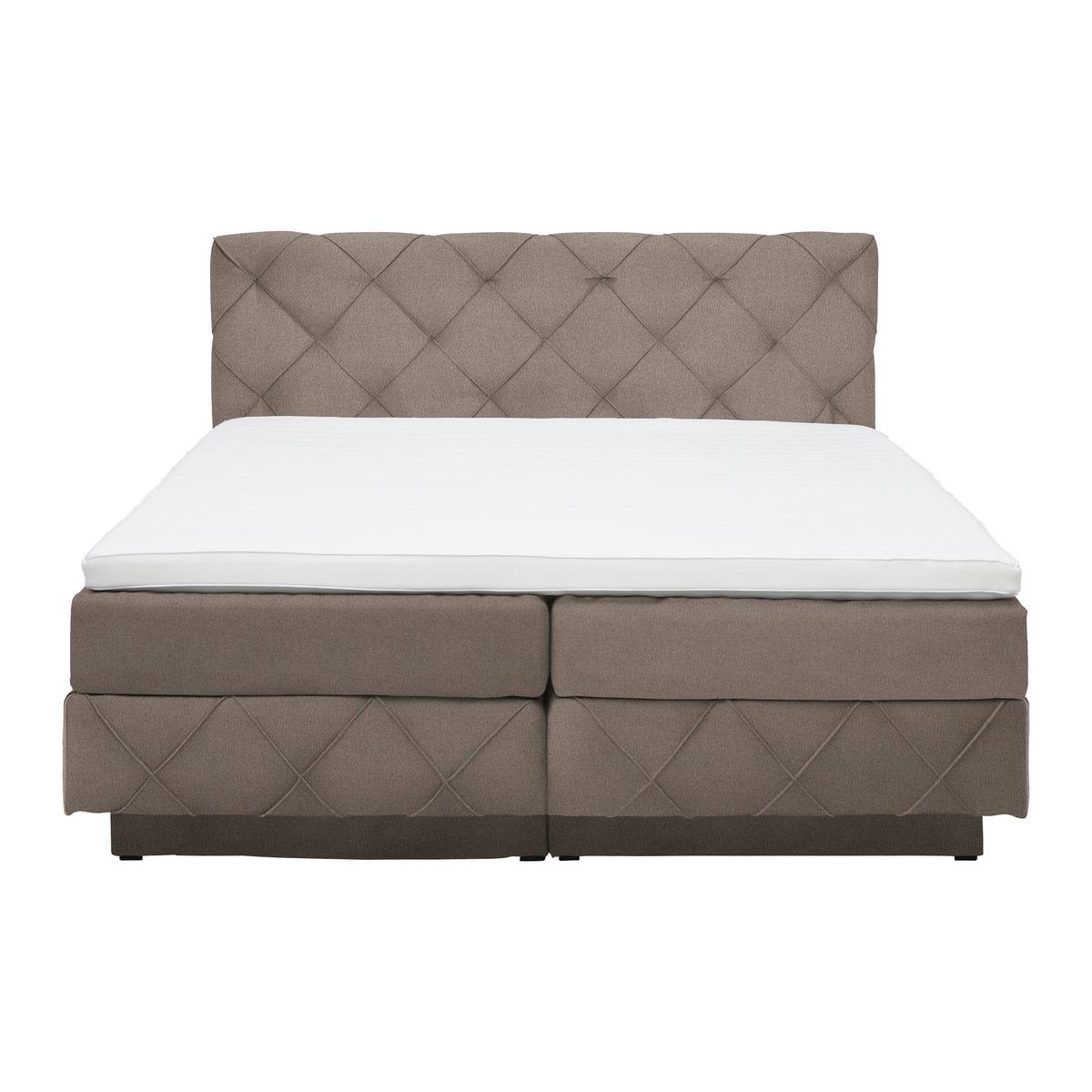 PAT BOXSPRING CORDOBA - maro, Konventionell, plastic/lemn (180/200cm) - Premium Living
