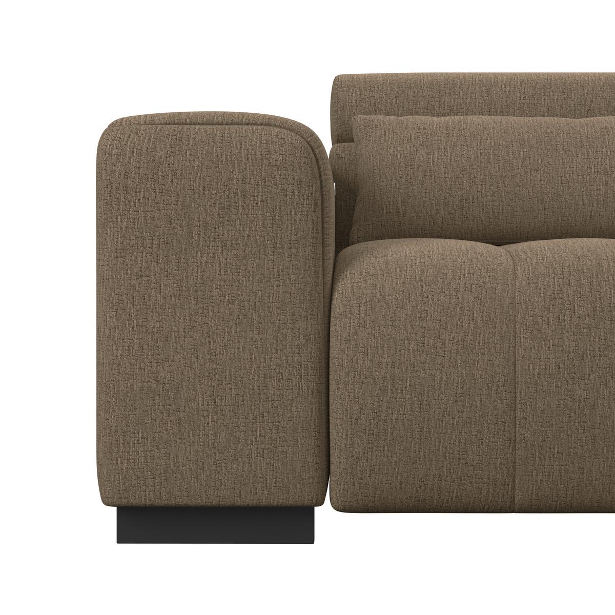 Kutna Garnitura Matera - smeđa/crna, Trend, tekstil/drvo (311/226cm)