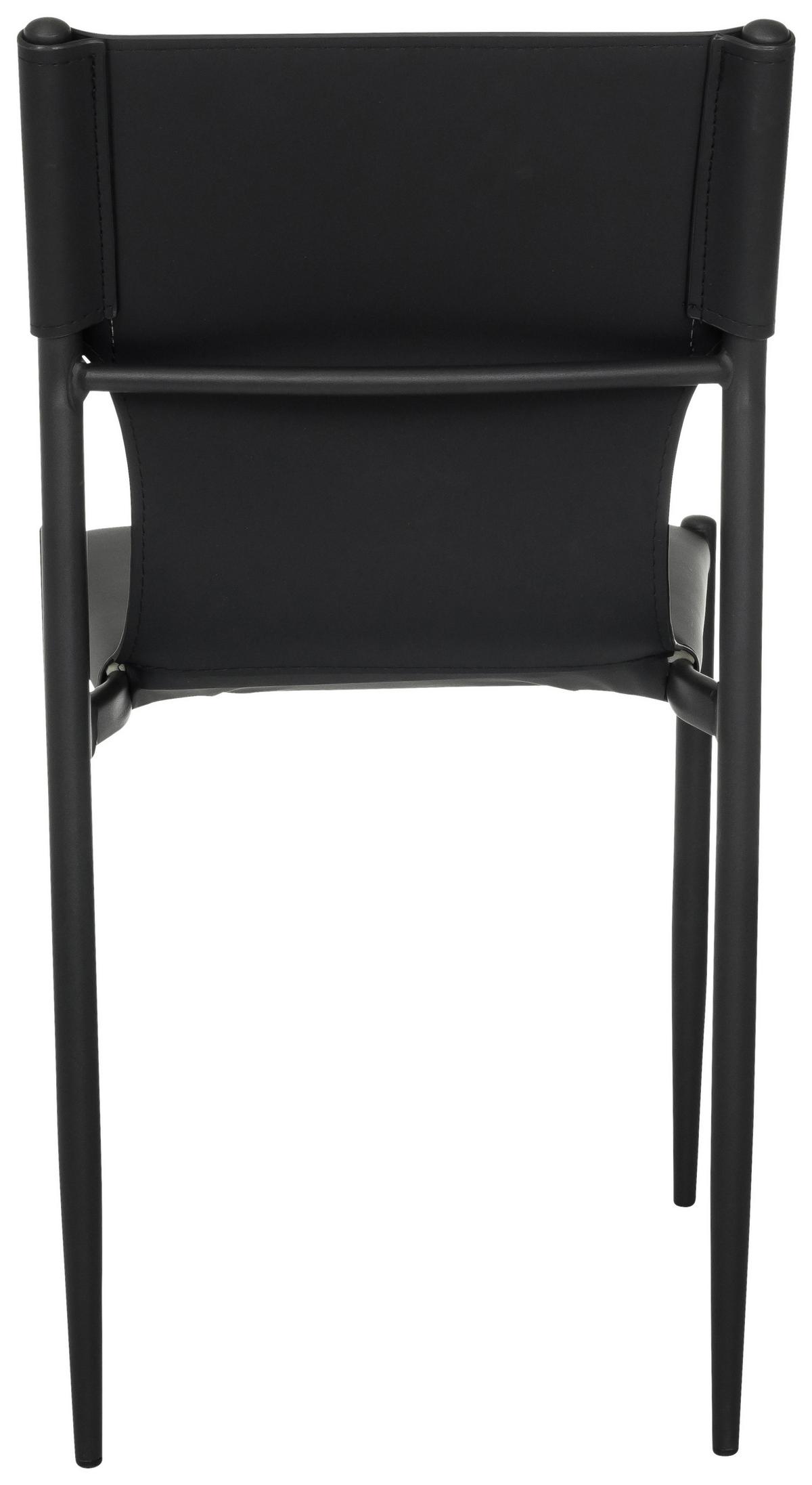 Konferenčni Stol Ellon V, Črna - črna, Moderno, kovina/usnje (44/82/52cm) - MID.YOU