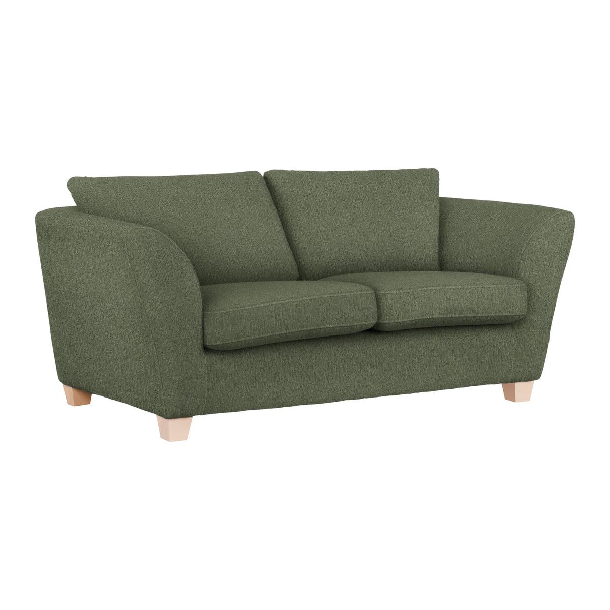 2-Sitzer-Sofa Devado Olivgrün - Olivgrün/Naturfarben, Holz/Textil (190/70-85/95cm) - Mömax