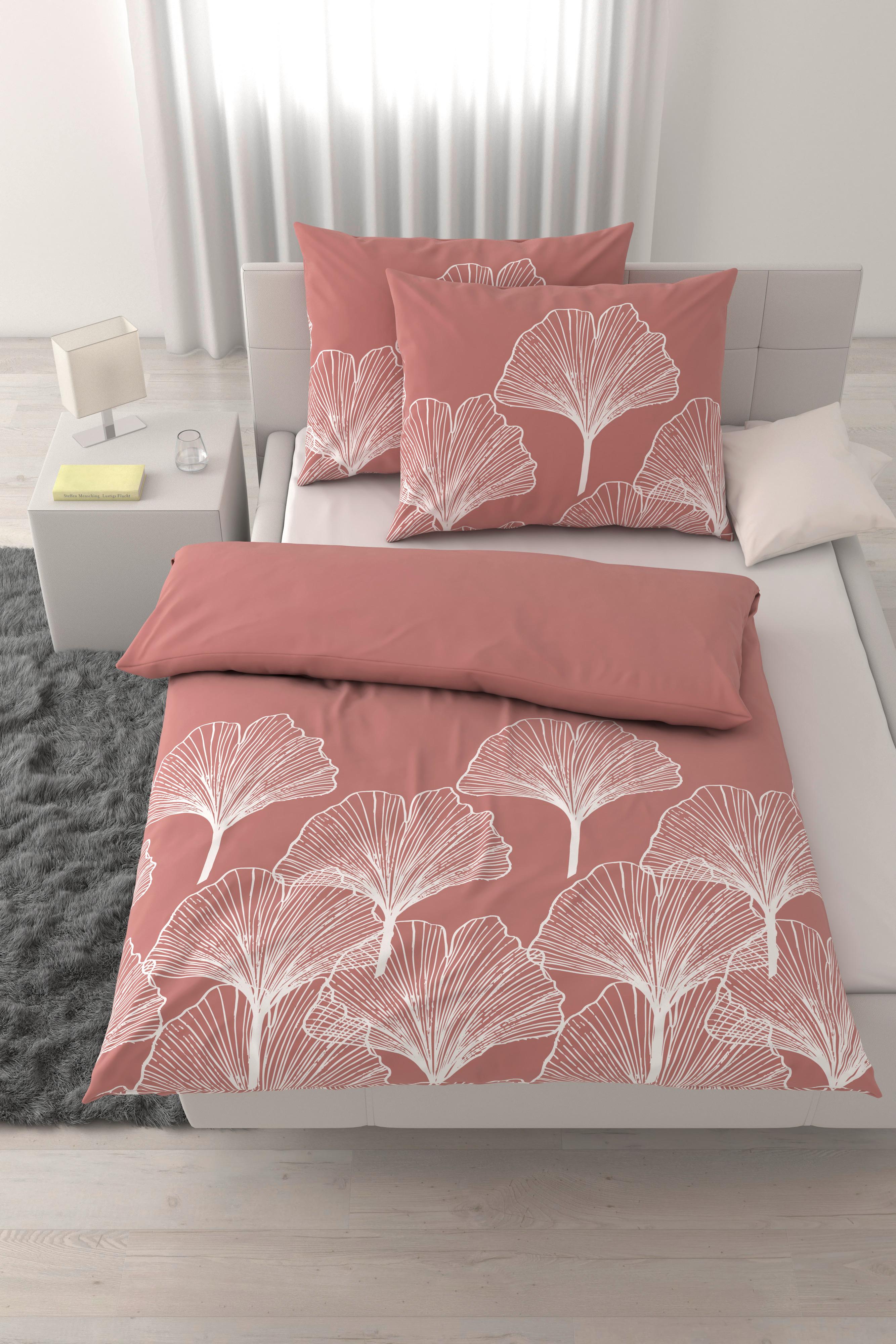 Lenjerie de pat Noa cca. 200x220/2x50x70cm - alb/roz antic, textil (200/220cm) - Mömax