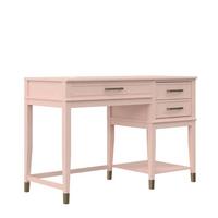 Schreibtisch Westerleigh Rosa ca. 115x77x49cm - Goldfarben/Rosa, Design, Holzwerkstoff/Metall (115/77/49cm) - MID.YOU
