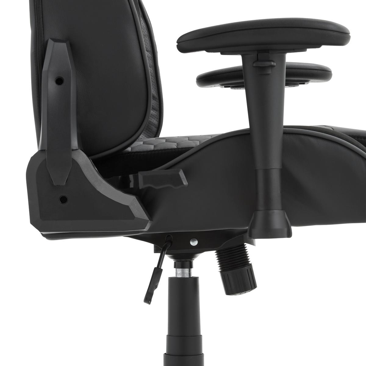 KRZESŁO GAMINGOWE GAME ROCKER G-30 LARGE - czarny, Design, tworzywo sztuczne/tkanina (72/128-138/72cm) - Novel