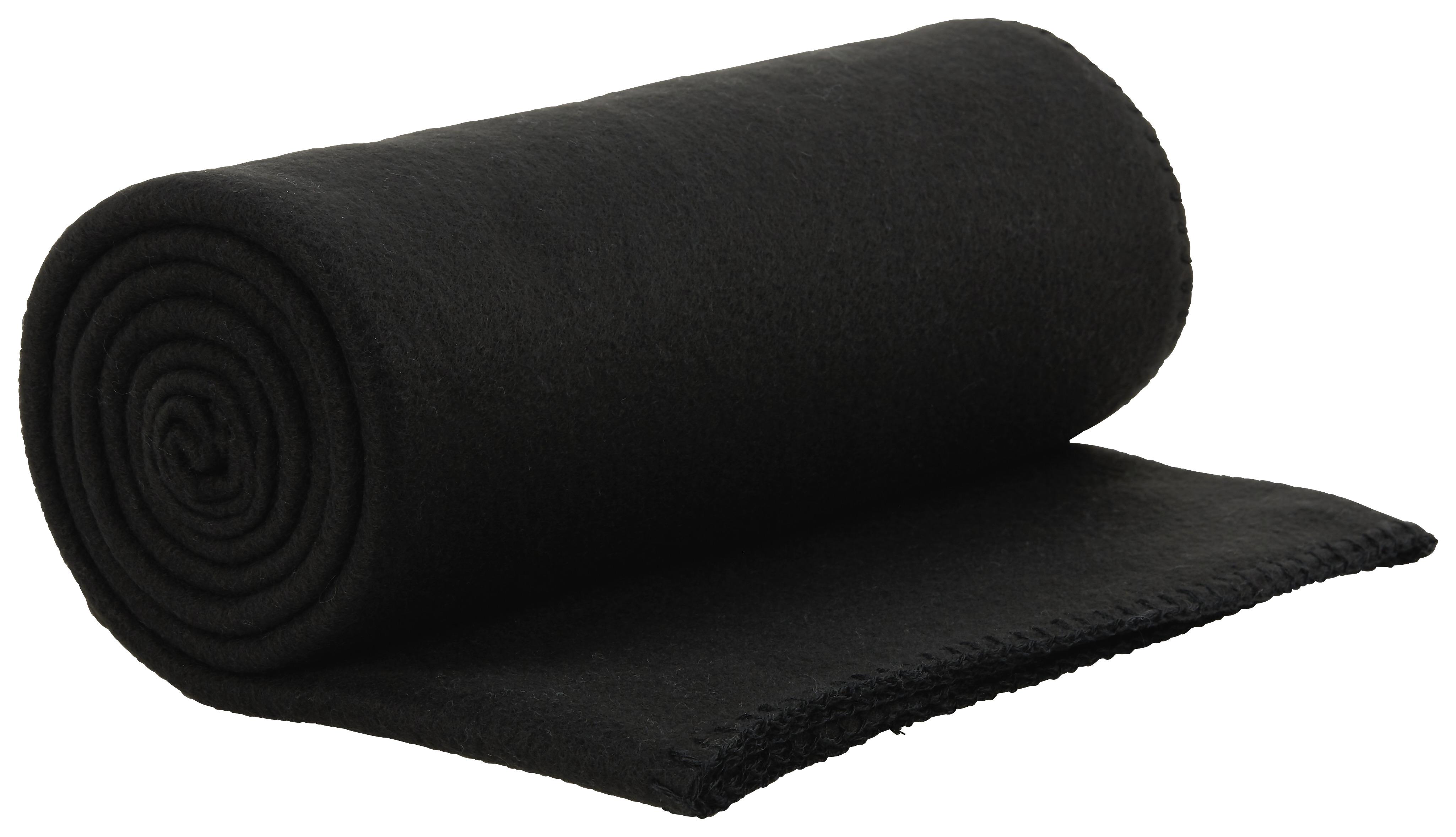 Fleecedecke Beatrix in Schwarz ca.130x160cm - Schwarz, Textil (130/160cm) - Based