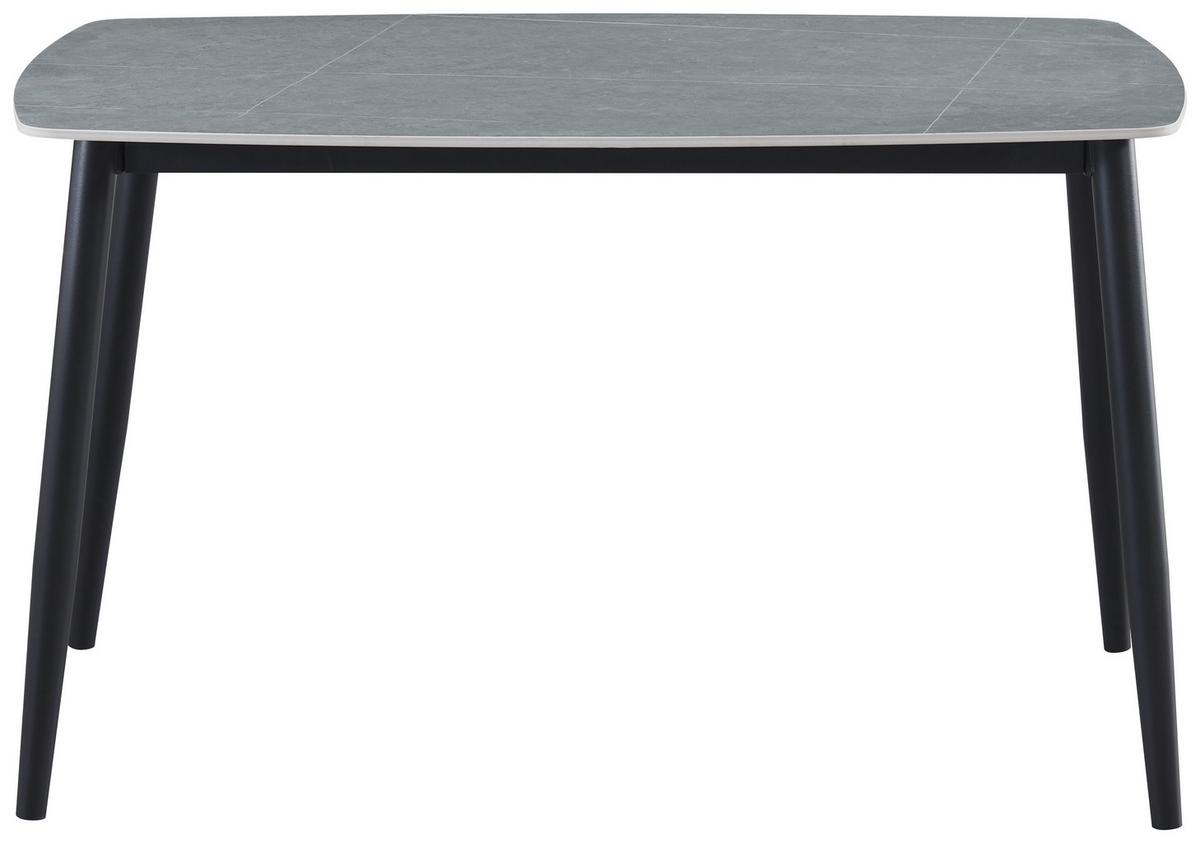 Étkezőgarnitúra Andi - fekete/szürke, Design, textil/fa (120/79/73cm) - Based