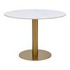MATBORD MIRAC - vit/guldfärgad, Trend, metall/trämaterial (105/75cm) - Mömax