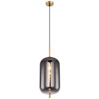 Hängeleuchte Blacky I in Messingfarben max. 60 Watt - Messingfarben, Design, Glas/Metall (22/120cm) - Globo