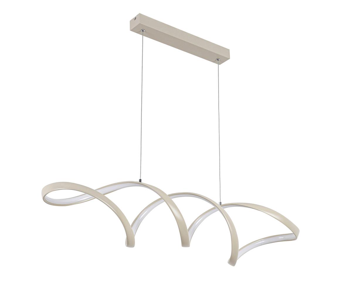 LAMPA WISZĄCA LED BROWNSVILLE *SBN* - kolor piaskowy, Design, tworzywo sztuczne/metal (100/22/120cm) - Novel