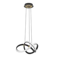 LAMPA WISZĄCA LED 300377_INDIGO - czarny/kolor złoty, Design, metal (55/150cm) - Eglo