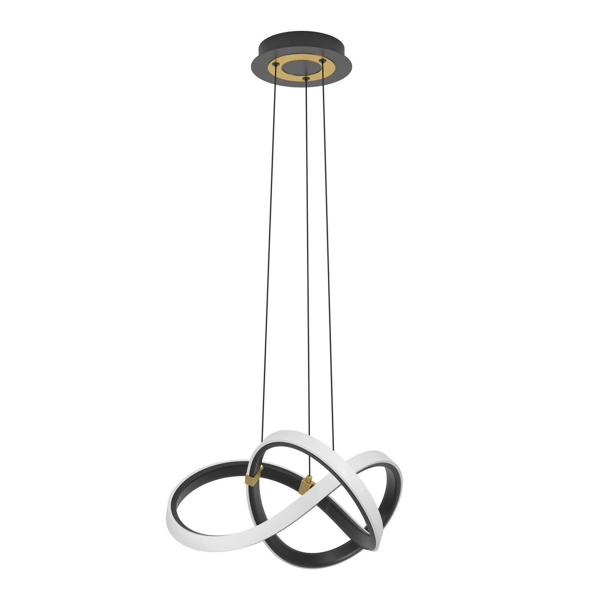 LAMPA WISZĄCA LED 300377_INDIGO - czarny/kolor złoty, Design, metal (55/150cm) - Eglo