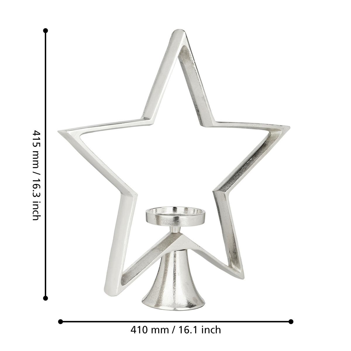 Kerzenhalter Mukayle Chromfarben - Chromfarben, LIFESTYLE, Metall (41/9,5/41,5cm)