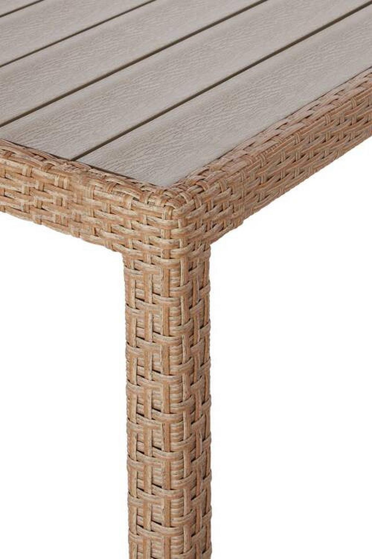 Vrtna Garnitura Porto Rio, Svetlo Rjava, Siva, 7-Delno - svetlo rjava/siva, Moderno, kovina/umetna masa (60/150/88/75cm) - Modern Living