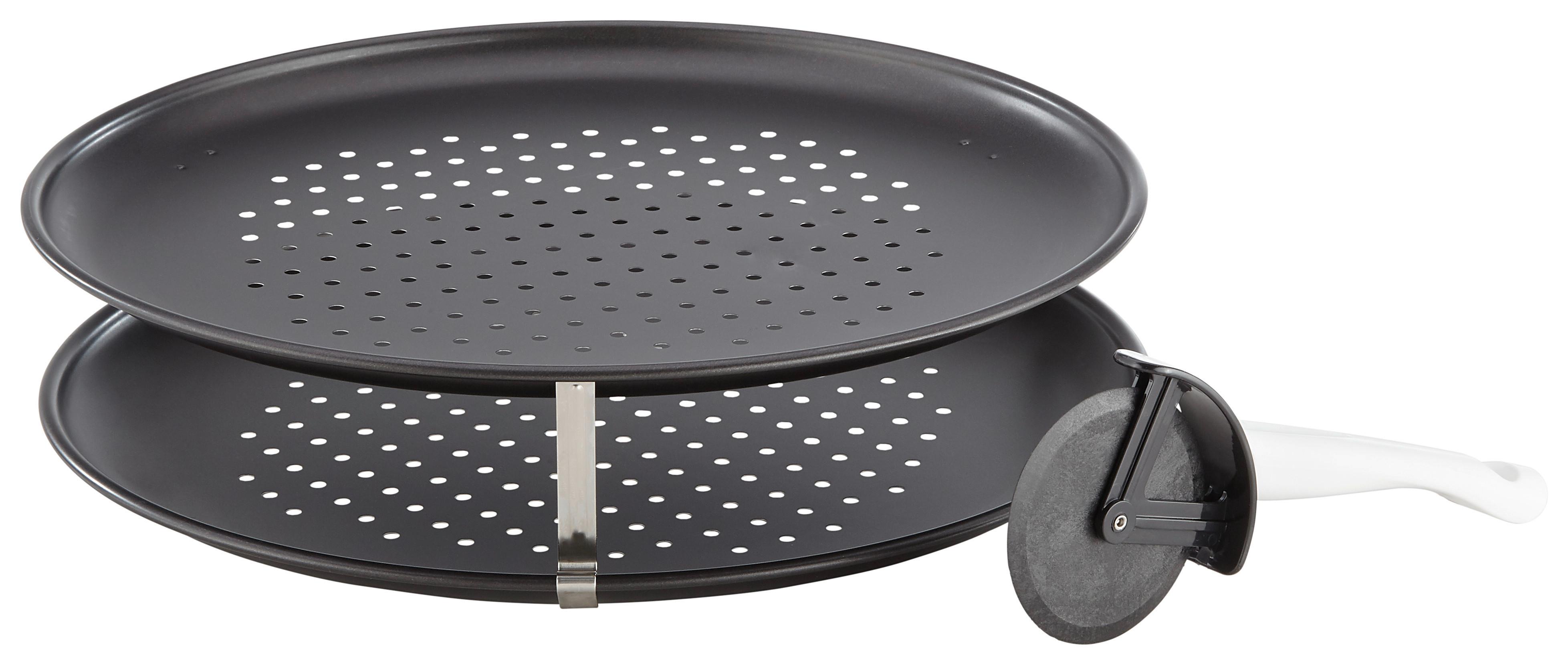 Pizzasütőszett Luigi - fekete, Konventionell, fém (3/32,5/33cm) - Zenker