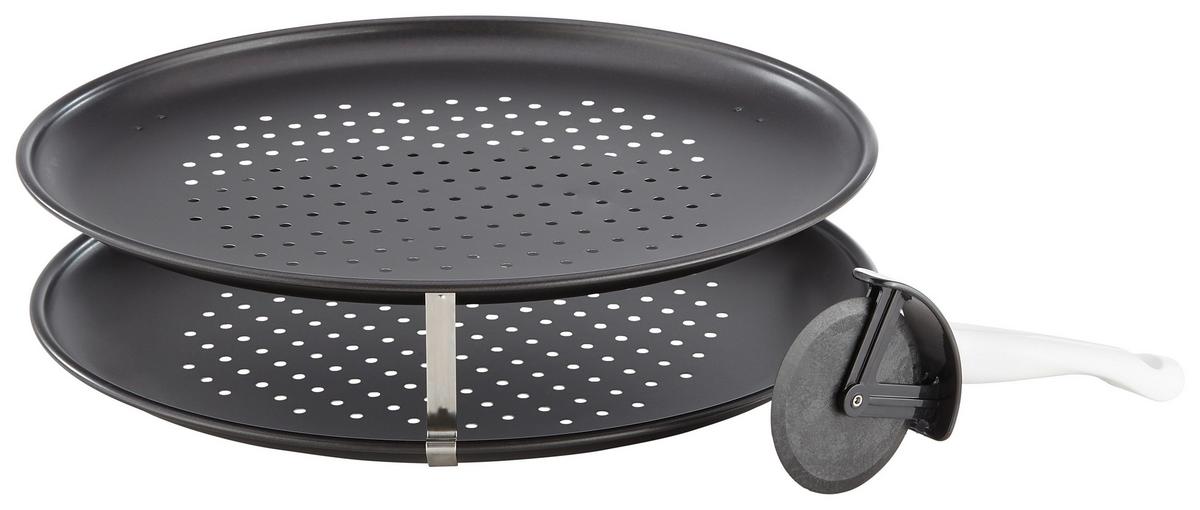 Pizzasütőszett Luigi - fekete, Konventionell, fém (3/32,5/33cm) - Zenker