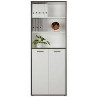 Regalkombination in Weiß/Grau - Weiß/Grau, MODERN, Holzwerkstoff/Kunststoff (84,5/226,5/41,5cm) - Mömax