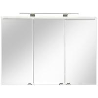 Spiegelschrank in Weiß - Klar/Chromfarben, MODERN, Glas/Holzwerkstoff (98/70/18cm) - Mömax