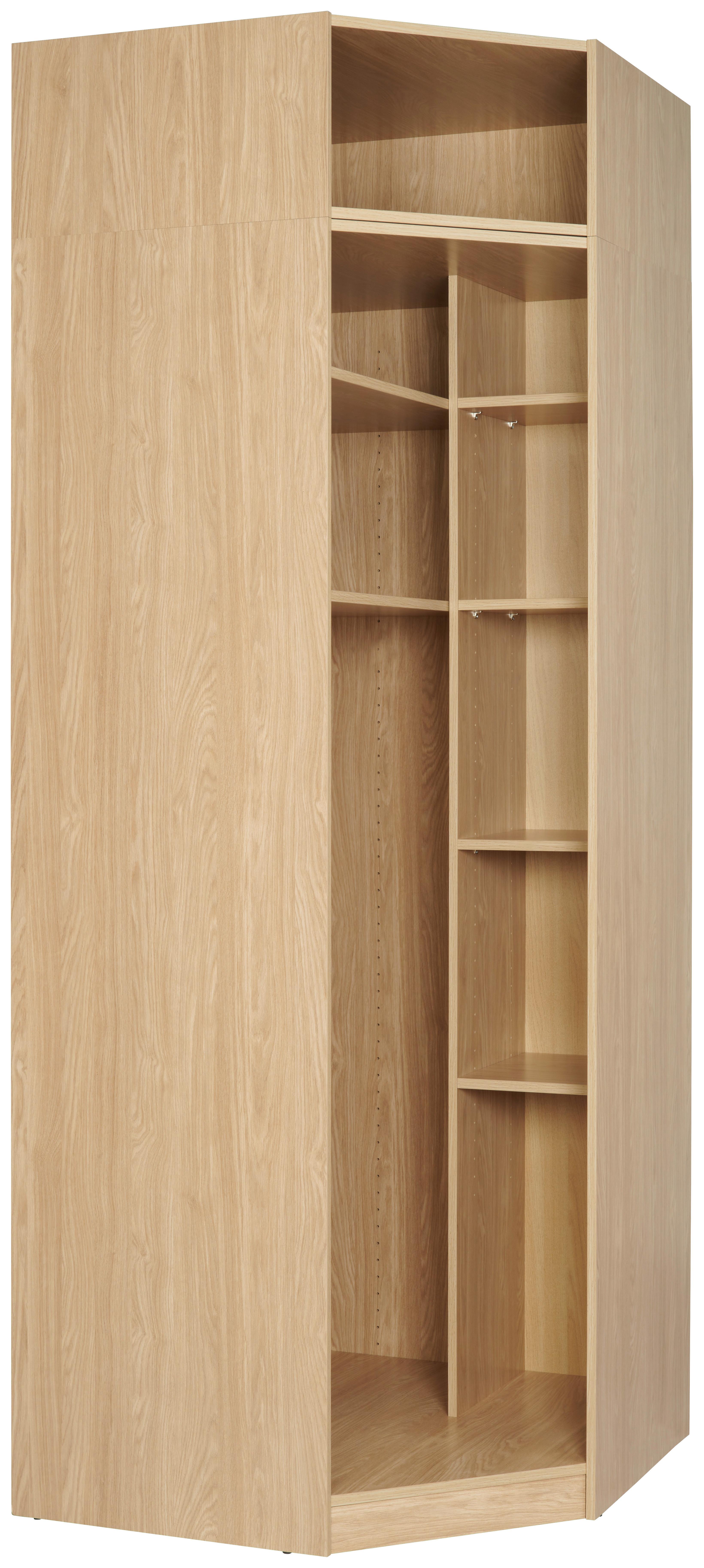 Eckschrankkorpus in Eichefarben - Eichefarben, MODERN, Holzwerkstoff (91,1/242,2/91,1cm) - Based
